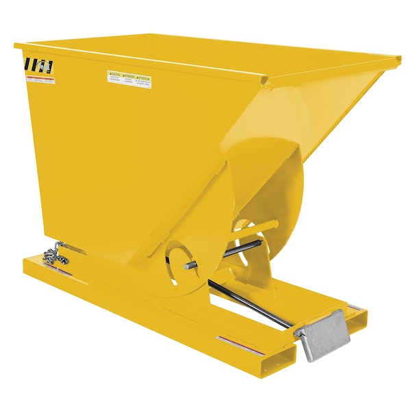 Vestil Heavy Duty Self-Dump Hopper .75 Cubic Yard 6000 lb Yellow D-75-HD-YEL - main
